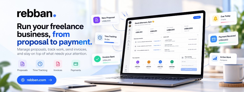 Rebban: run your freelance business from proposal to payment